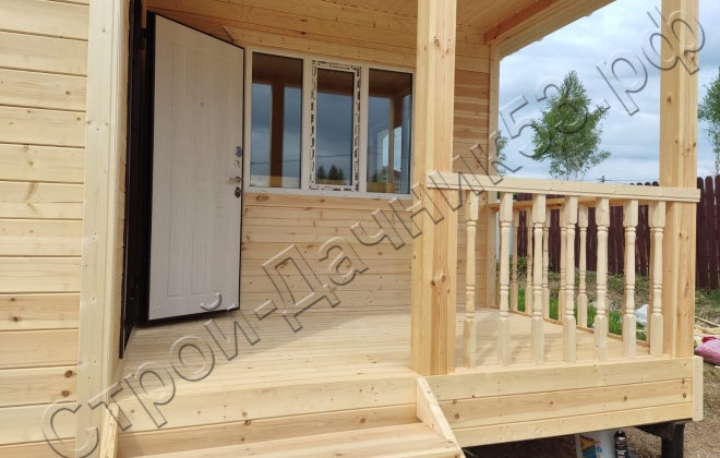 4 Каркасно-щитовой дом  Д-19, 6х6м, 36 М², Московская область, Шаховской район, ДНП Рождествено-2 (10)